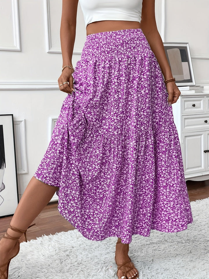 Tahlia | Tiered Floral Maxi Skirt