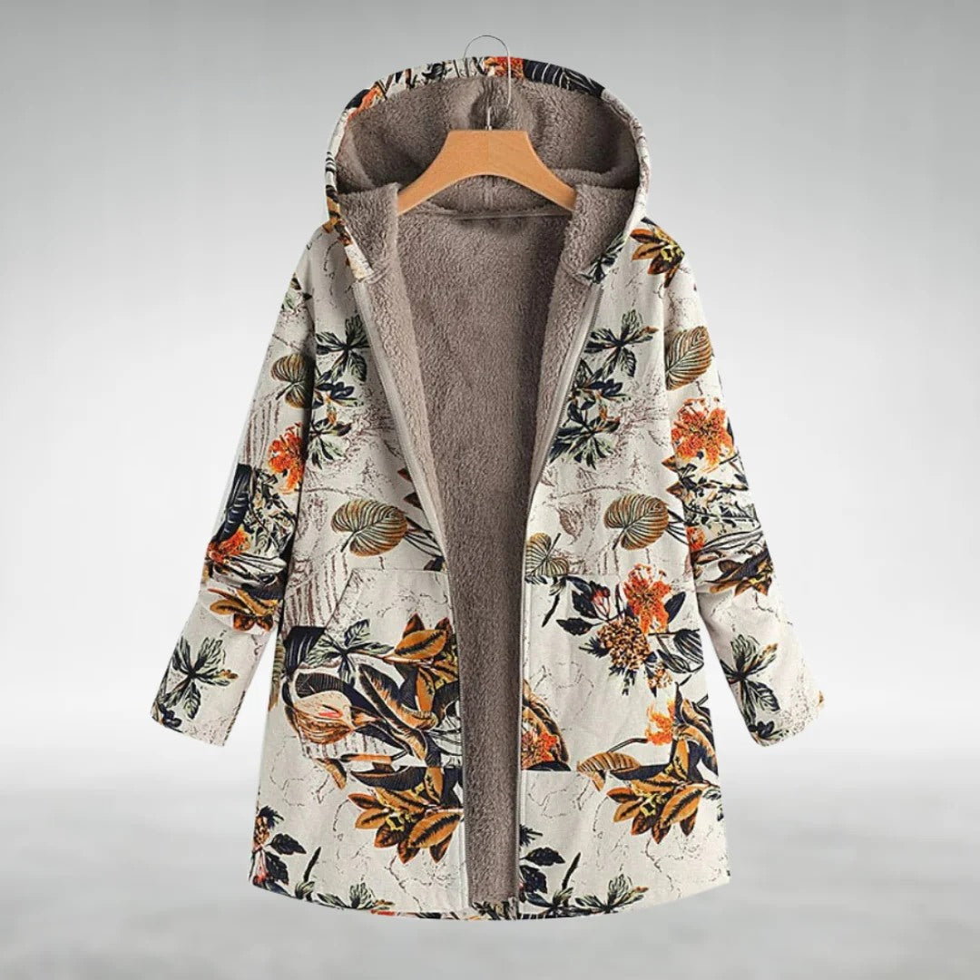 Ruby | Elegant Floral Fleece Jacket