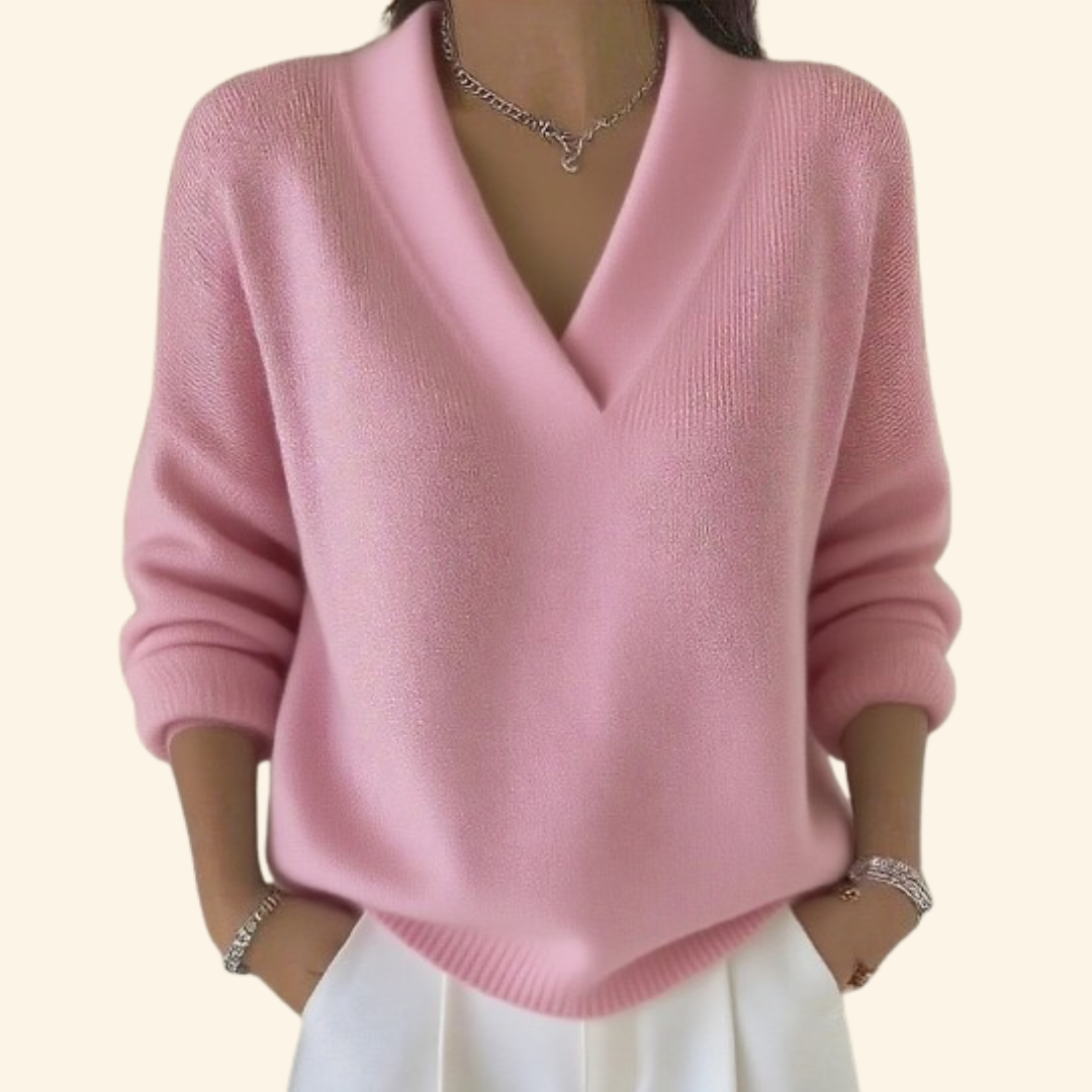 Nora | Elegant V-Neck Jumper