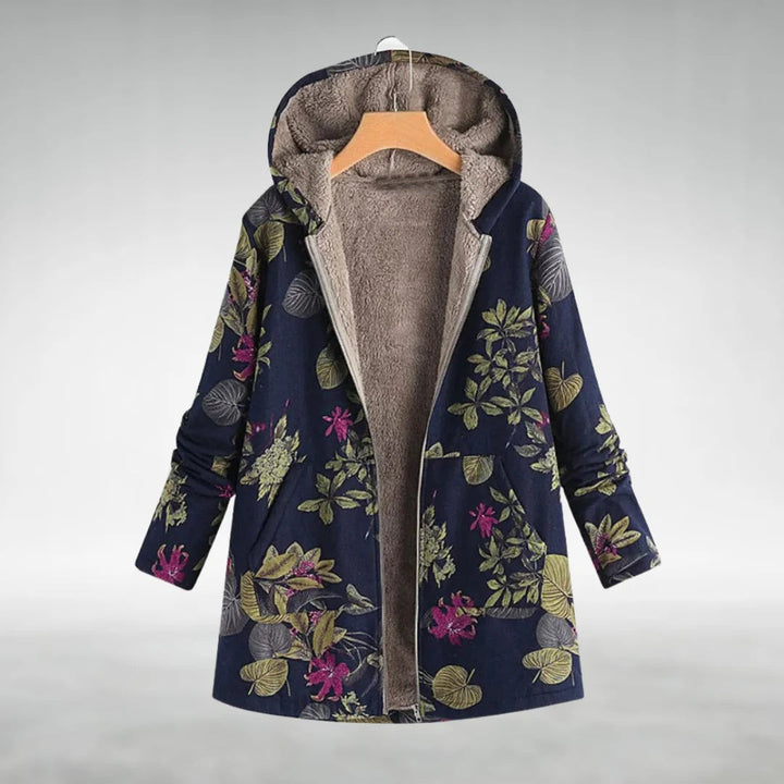 Ruby | Elegant Floral Fleece Jacket