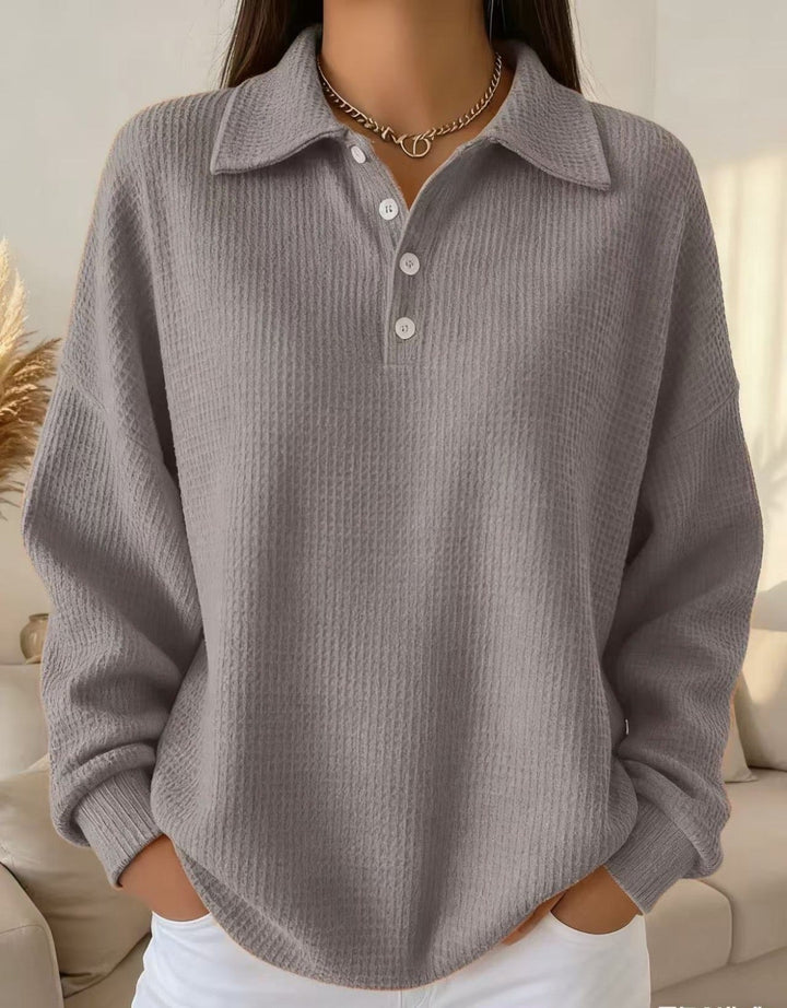 Megan | Soft Knit Polo Sweater