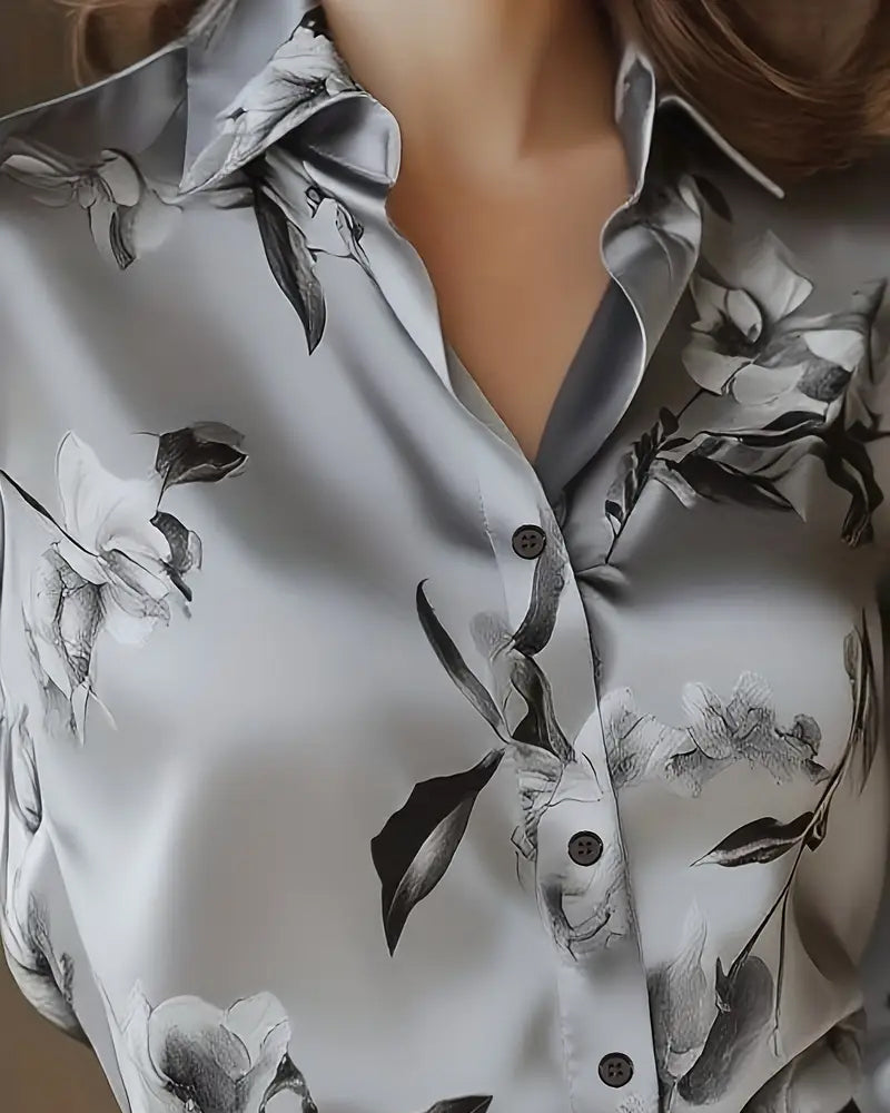 Odette | Retro Floral Print Shirt